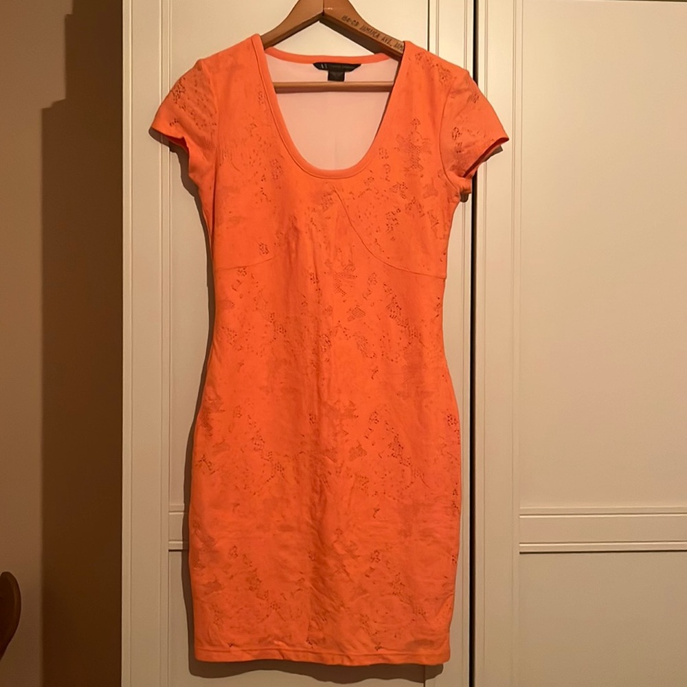 Armani Exchange Dress in Coral - small